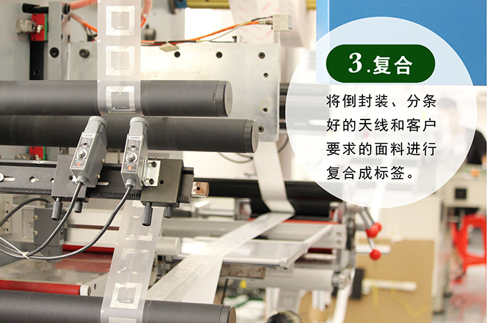 RFID空白PET防偽標(biāo)簽超高頻 AZ9629 25*25mm生產(chǎn)工藝之復(fù)合